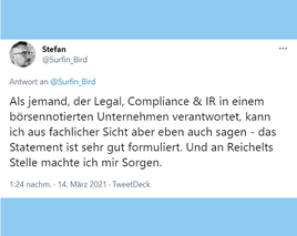 Wie ein Anwalt das Statement von Axel Springer zur Reichelt-Untersuchung liest
