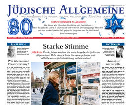 „Jüdische Allgemeine“ veröffentlicht Sonderausgabe zum 80-jährigen Bestehen
