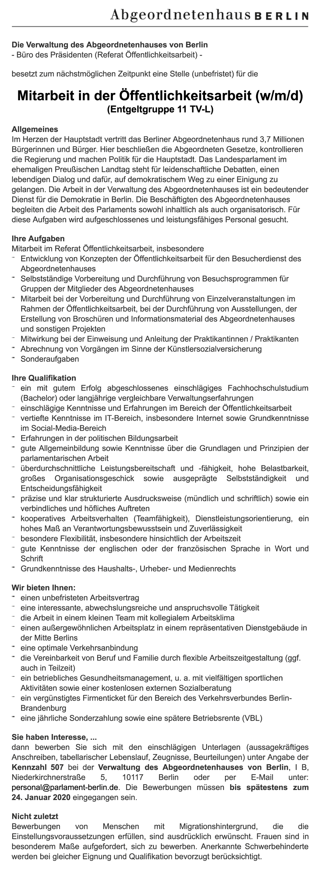 Mitarbeit Offentlichkeitsarbeit W M D Aktuelle Jobs Jobs